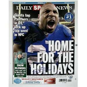   Brandon Jacobs Home For The Holidays Newspaper Cover 16 x 20