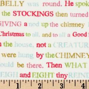  44 Wide Be Merry Christmas Text Cream Fabric By The Yard 