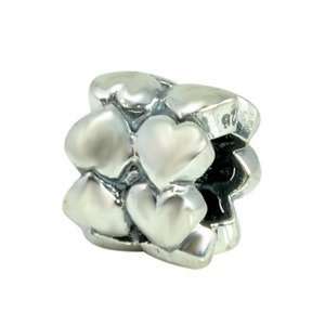  Sterling Silver Charm   Heart Bands Jewelry