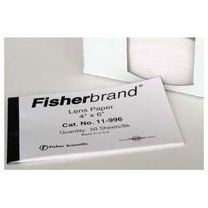 Fisherbrand Lens Paper Booklet. 50 sheets. 4L x 6 in. W 12BK/PK 