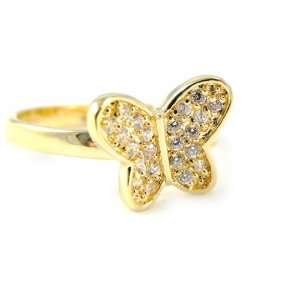    Gold plated ring Papillon De Charme.   Taille 50 Jewelry