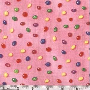  45 Wide Critter Carnival Jelly Beans Candy Pink Fabric 