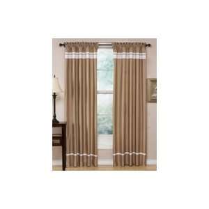  Taupe and White Spa Collection Window Treatment   Set of 2 Baby