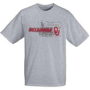 Oklahoma Sooners Ash Mascot Backdrop T shirt  Sports 
