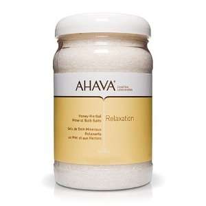 AHAVA Relaxation Honey Herbal Mineral Bath Salts   32 oz 