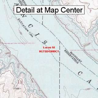 USGS Topographic Quadrangle Map   Lucas SE, South Dakota (Folded 