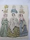 Antique Fashion Engraving 4 Page Centerfold 1880  