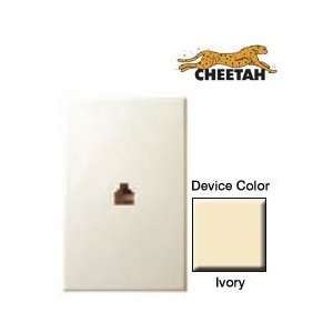  Leviton CH249 I Cheetah Wallplate Telephone Jack   Ivory 