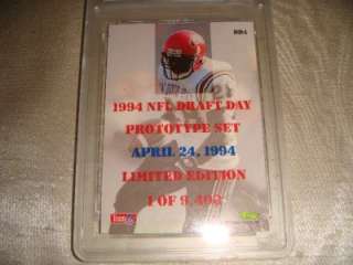 1994 Classic NFL Draft Day PROTOTYPE 1 OF 9400 Marshall Faulk Rookie 