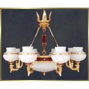 Neoclassical Chandelier, MG 5420, 12 lights, 24Kt Gold, 50 