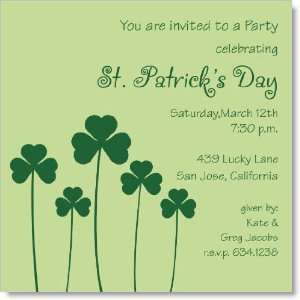  Garden Clover Patch Party Invitations 