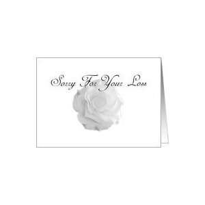  Sorry For Your Loss   white rose Card Health & Personal 