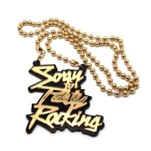  Gold LMFAO Sorry For Party Rocking Pendant with a 36 Inch 