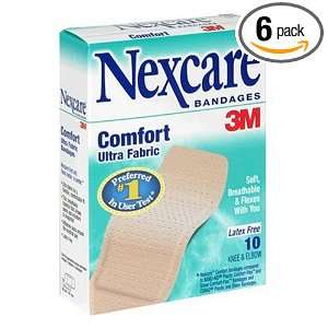 3M Nexcare Comfort Fabric Bandages, Knee & Elbow, 10 Count Boxes (Pack 