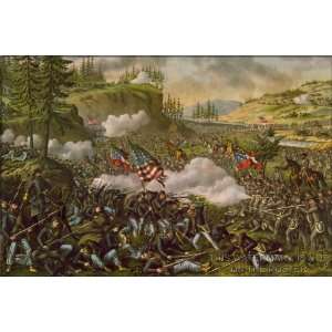  Battle of Chickamauga, by Kurz & Allison   24x36 Poster 