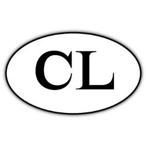 CL Chile car bumper sticker decal 5 x 3