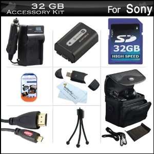 32GB Accessories Kit For Sony Cyber shot DSC HX200V Digital Camera 