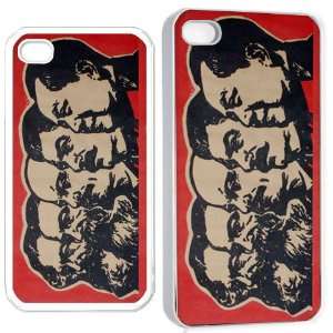  chinese communist v2 iPhone Hard 4s Case White Cell Phones 
