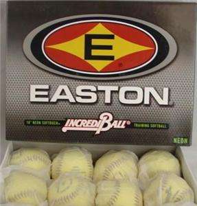 Easton 12 10 Yellow Neon Incrediball Training Softballs box of one 