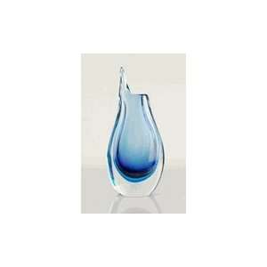   X1510 Handmade Art Glass Blue & Purple Sommerso Vase 