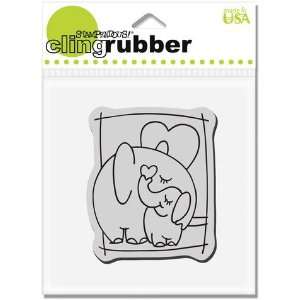  Blockart Elephant Love   Cling Rubber Stamps Arts, Crafts 