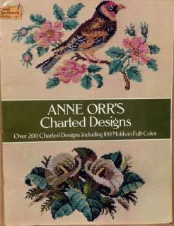 ANNE ORRS CHARTED DESIGNS 200+Embroidery/filet crochet  