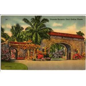    Reprint Granada Entrance, Coral Gables, Florida