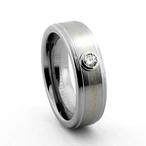  Tungsten Diamond Ring   SOLTERO Jewelry