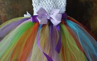 tutu dress headband hair bow girl colorful NB,0,1,2  