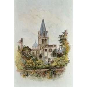 Oxford Christ Church Cathedral Etching Slocombe, Edward Topographical 