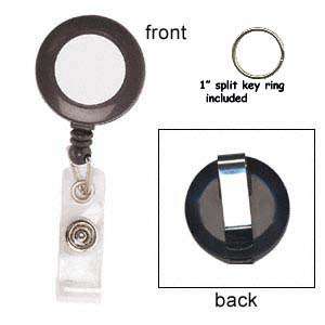 Retractable badge reel with 24 inch retractable nylon cord for easy 