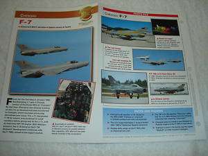 CHENGDU F 7 F7 Airplane Picture Sheet Booklet Brochure  