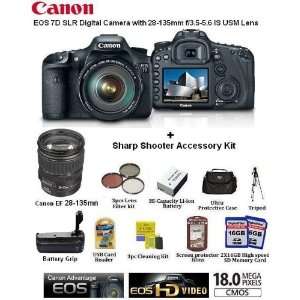  Canon EOS 7D SLR Digital Camera with 28 135mm f/3.5 5.6 IS 