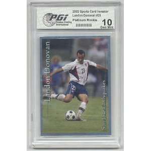  2002 Landon Donovan PGI 10 SCI Platinum 1/2000 Soccer 