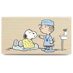  Peanuts Wood Mounted Rubber Stamp Taking Care of Snoopy 