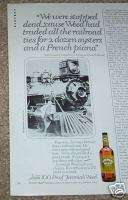 1981 ad Jeremiah Weed Bourbon  Chicago & Ouray Railroad  