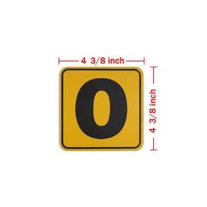  0 Number Sign Auto Car Vinyl Decal Sticker Automotive