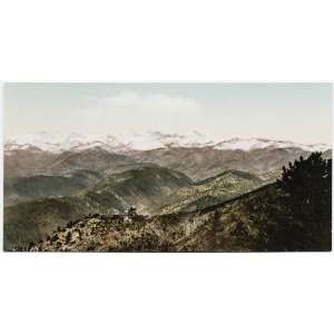  Reprint Snowy Range from Bellevue, Colorado 1904