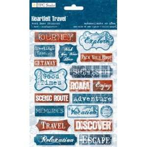    Heartfelt Travel Word Dome Stickers Arts, Crafts & Sewing