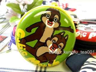 Cubic Mouth Chip n Dale Tin Coin Bag Case w Stickers  
