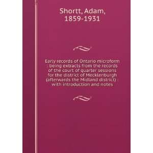   District. With introd. and notes Adam Shortt  Books