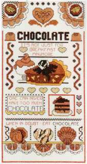 Janlynn Counted Cross Stitch kit 6 x 12 ~ CHOCOLATE SAMPLER Sale 