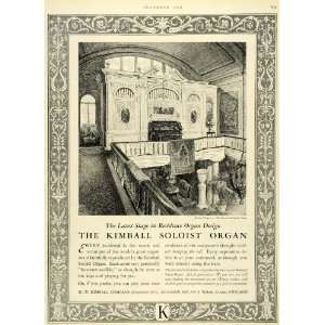   Kimball Soloist Organ Home Chicago   Original Print Ad