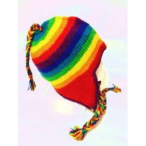100% Wool Hand Knitted Sherpa Ski Hat with soft fleece liner (Unisex 