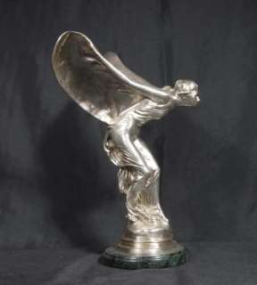   Stunning silver bronze casting of the Flying Lady by Charles Sykes