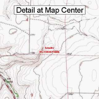 USGS Topographic Quadrangle Map   Smeltz, Oregon (Folded/Waterproof 