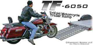 TRIFOLD FOLDING MOTORCYCLE ATV TRAILER RAMPS 60x50 (CL TF 6050 1500A 