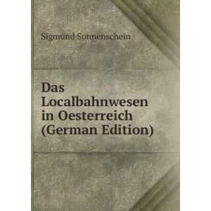   in Oesterreich (German Edition) Sigmund Sonnenschein Books