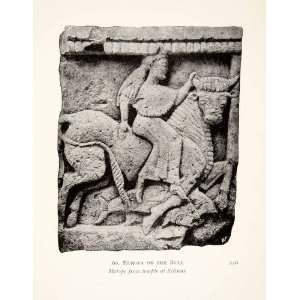   Zeus Cretal Story Metope   Original Halftone Print