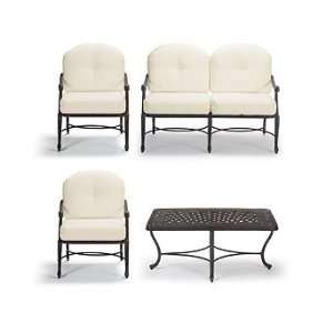  Villette 4 pc. Outdoor Loveseat Set   Frontgate, Patio 